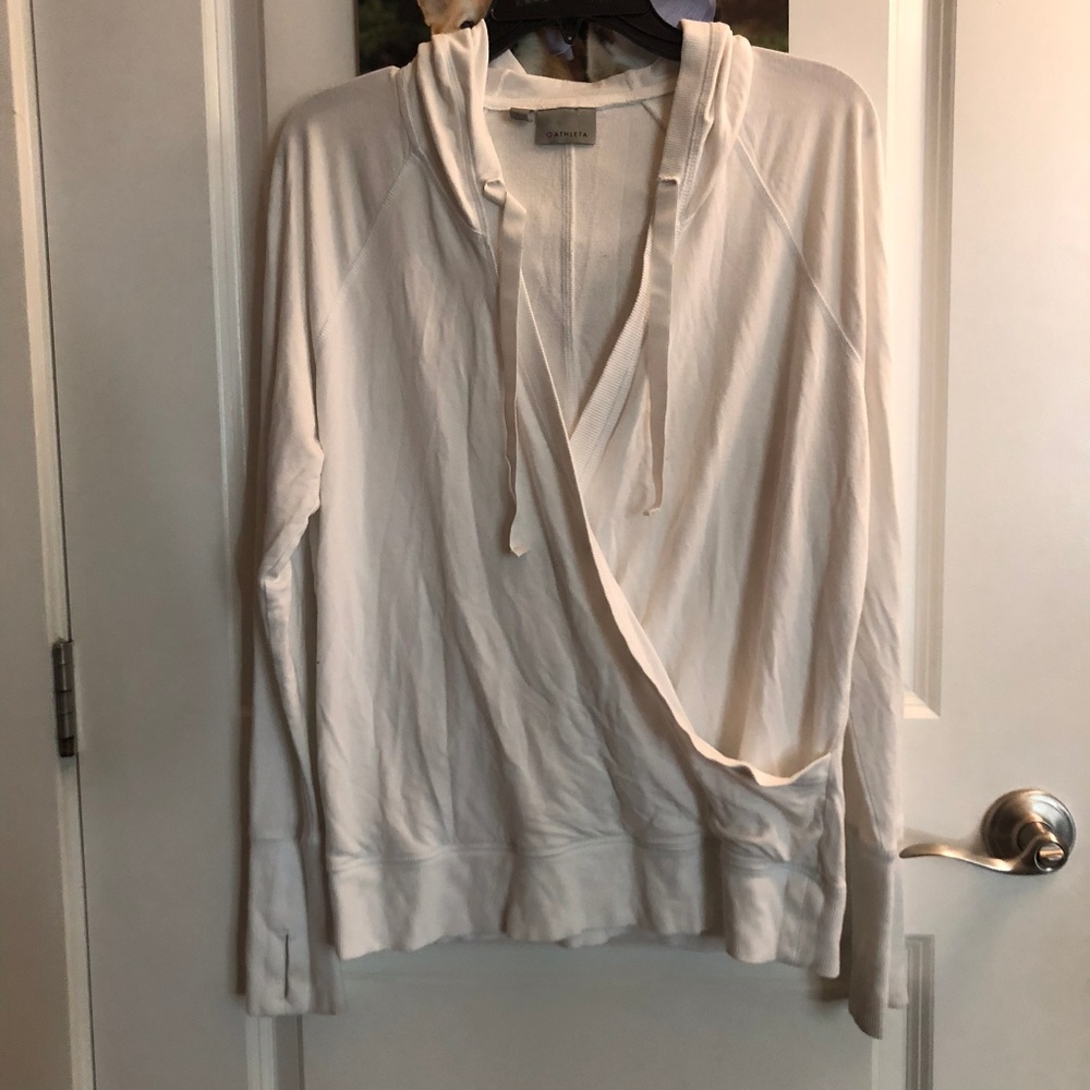 Athleta Wrap White Hoodie